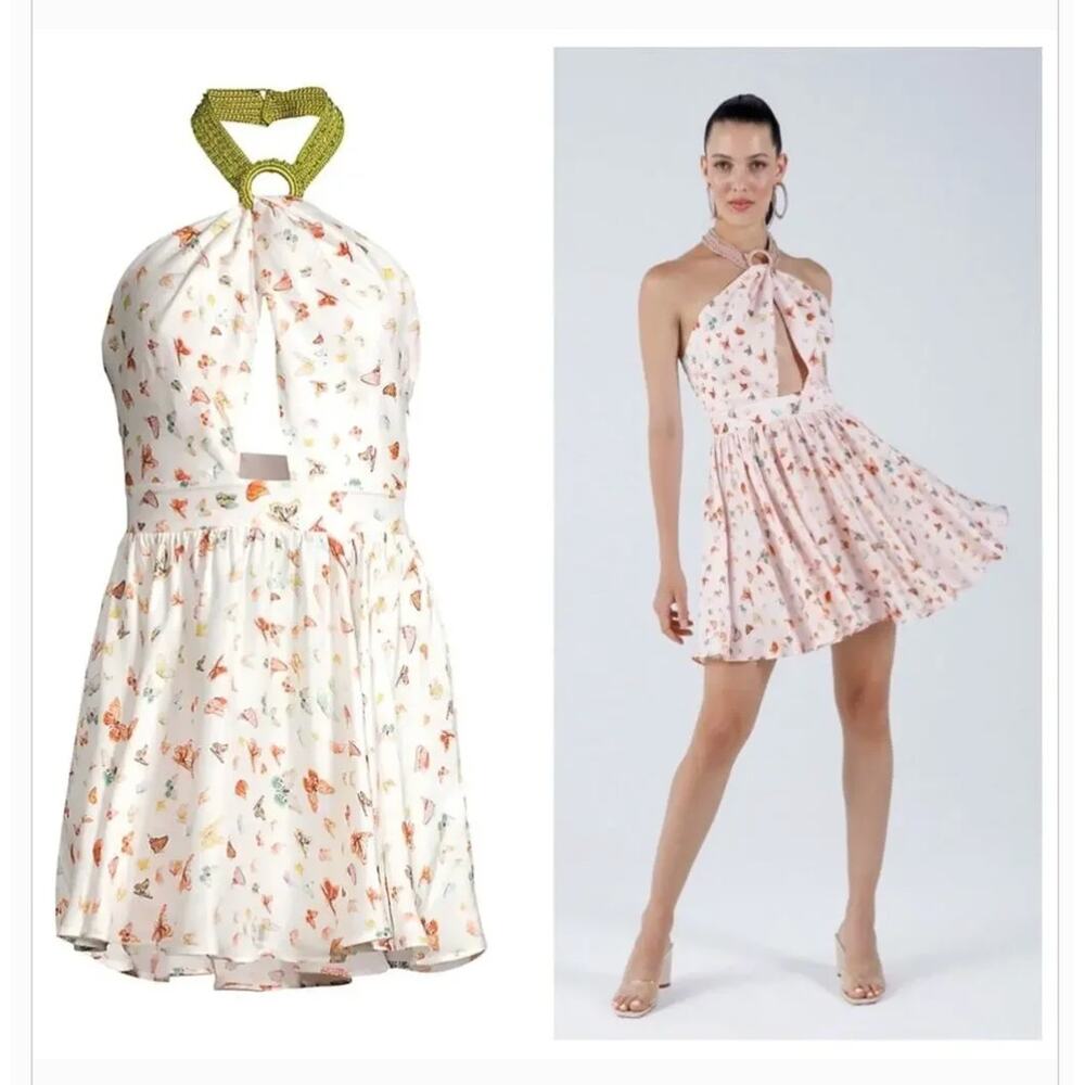 MY BEACHY SIDE x Emily In Paris Monarch Butterfly Mini Dress Size Small NEW